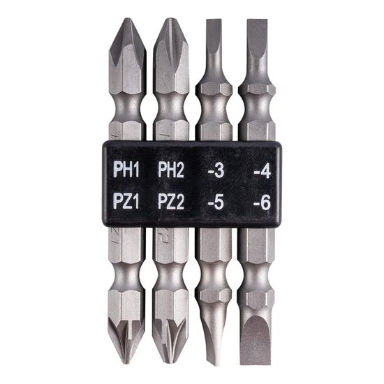 4pc 65mm Double End Bit Set Pz/ph/sl
